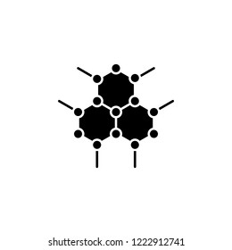 molecule icon. Simple outline vector of education set for UI and UX, website or mobile application