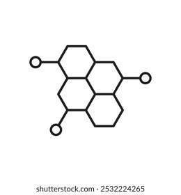 Molecule icon. simple thin line icon.