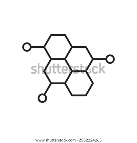 Molecule icon. simple thin line icon.