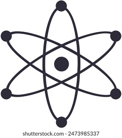 Molecule icon symbol sign vector isolated on white background.