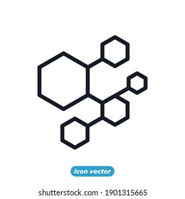 Molecule icon template color editable. Molecule symbol vector illustration for graphic and web design.