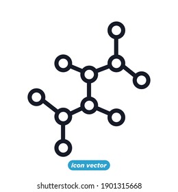 Molecule icon template color editable. Molecule symbol vector illustration for graphic and web design.