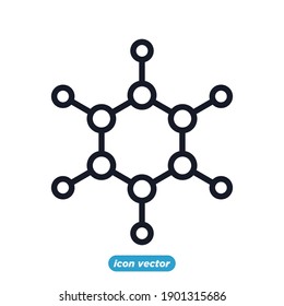 Molecule icon template color editable. Molecule symbol vector illustration for graphic and web design.