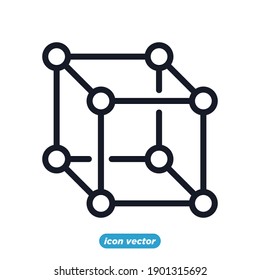 Color de la plantilla de icono de molécula modificable. Ilustración vectorial de símbolo molécula para diseño gráfico y web.