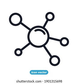 Molecule icon template color editable. Molecule symbol vector illustration for graphic and web design.