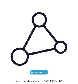 Molecule icon template color editable. Molecule symbol vector illustration for graphic and web design.
