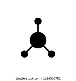 Molecule icon template symbol vector illustration for graphic and web design.