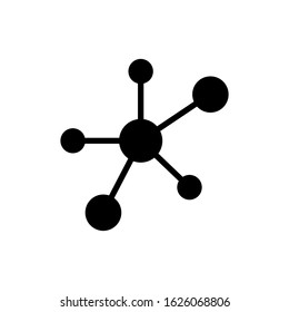 Molecule icon template symbol vector illustration for graphic and web design.
