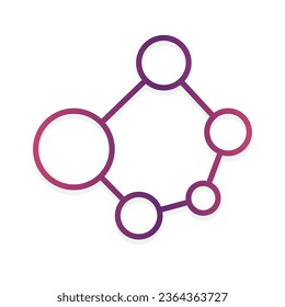 Icono de molécula. Iconos vectoriales de línea delgada para conceptos móviles y aplicaciones web. Juego premium del icono de la línea de conexión. Ilustración vectorial Eps10.