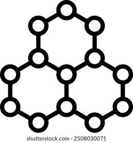 molecule icon. Thin linear style design isolated on white background