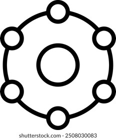 molecule icon. Thin linear style design isolated on white background