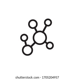 Molecule Icon In Trendy  Design Vector Eps 10