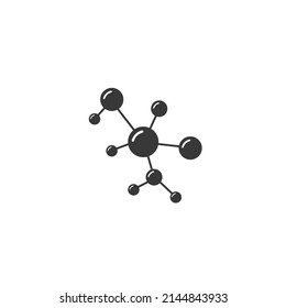 Molecule-Symbol in trendigem Design, Vektorflachzeichen