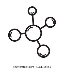 molecule icon in trendy flat style 