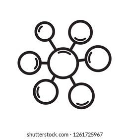 molecule icon in trendy flat style 