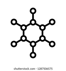 molecule icon vector