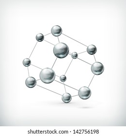 molecule icon vector