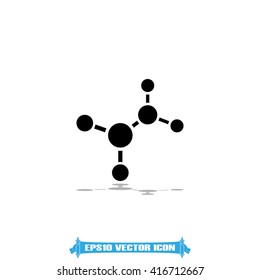 Molecule icon vector.