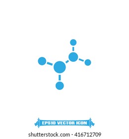 Molecule icon vector.