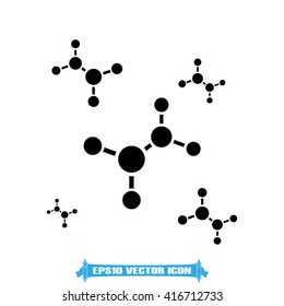 Molecule icon vector