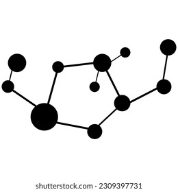 Molecule icon vector. Chemistry illustration sign. Molecule symbol or logo.