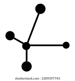 Molecule icon vector. Chemistry illustration sign. Molecule symbol or logo.