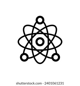 Molecule Icon vector. Chemistry illustration sign. Scientific symbol. Chemical bonds logo.