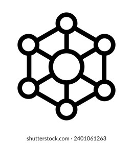 Molecule Icon vector. Chemistry illustration sign. Scientific symbol. Chemical bonds logo.