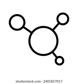 Molecule Icon vector. Chemistry illustration sign. Scientific symbol. Chemical bonds logo.