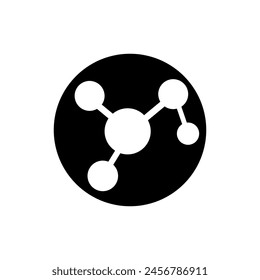 Molecule Icon vector. Chemistry illustration sign. Scientific symbol. Chemical bonds logo.