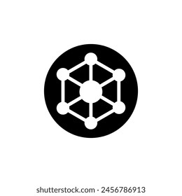 Molecule Icon vector. Chemistry illustration sign. Scientific symbol. Chemical bonds logo.