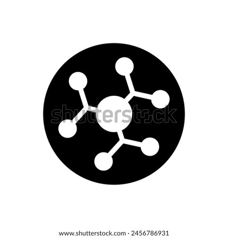 Molecule Icon vector. Chemistry illustration sign. Scientific symbol. Chemical bonds logo.