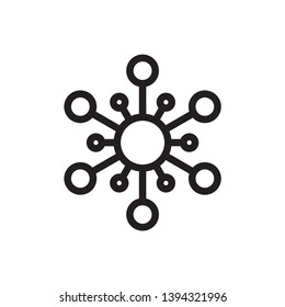 Molecule icon vector design template