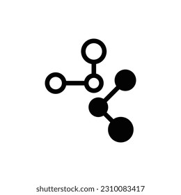 Molecule icon vector design trendy