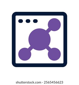 molecule icon. vector dual tone icon for your website, mobile, presentation, and logo design.