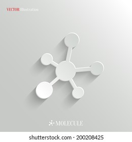 Molecule icon - vector education background with shadow