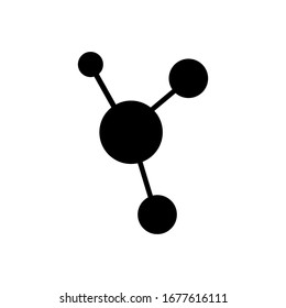 Molecule icon vector in flat design