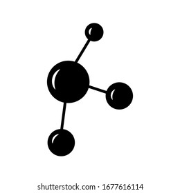 Molecule icon vector in flat design