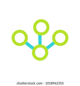 molecule, icon, vector illustration