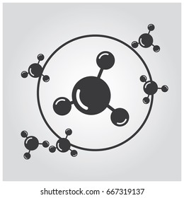 Molecule icon. Vector illustration.