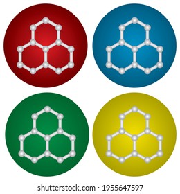 Vektorgrafik von Molecule Atom, Molekül-Symbol der Physik und Chemie
