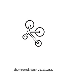 plantilla de diseño de ilustraciones vectoriales de iconos de molécula