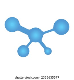 diseño de ilustración vectorial de icono molécula