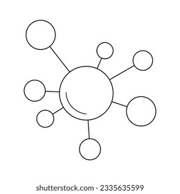 diseño de ilustración vectorial de icono molécula