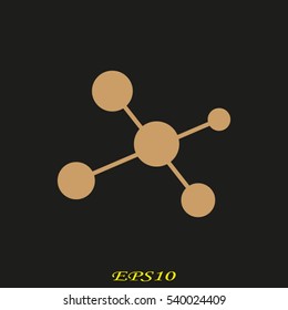 molecule, icon, vector illustration EPS 10
