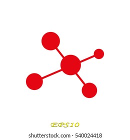molecule, icon, vector illustration EPS 10