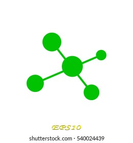 molecule, icon, vector illustration EPS 10