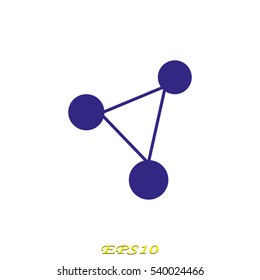 molecule, icon, vector illustration EPS 10
