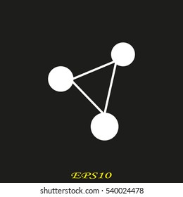 molecule, icon, vector illustration EPS 10