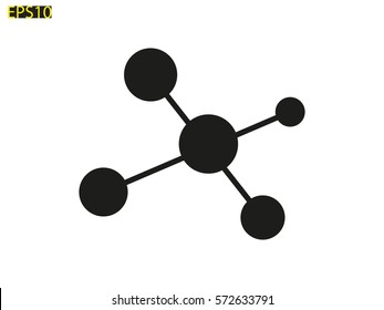 molecule, icon, vector illustration eps10
